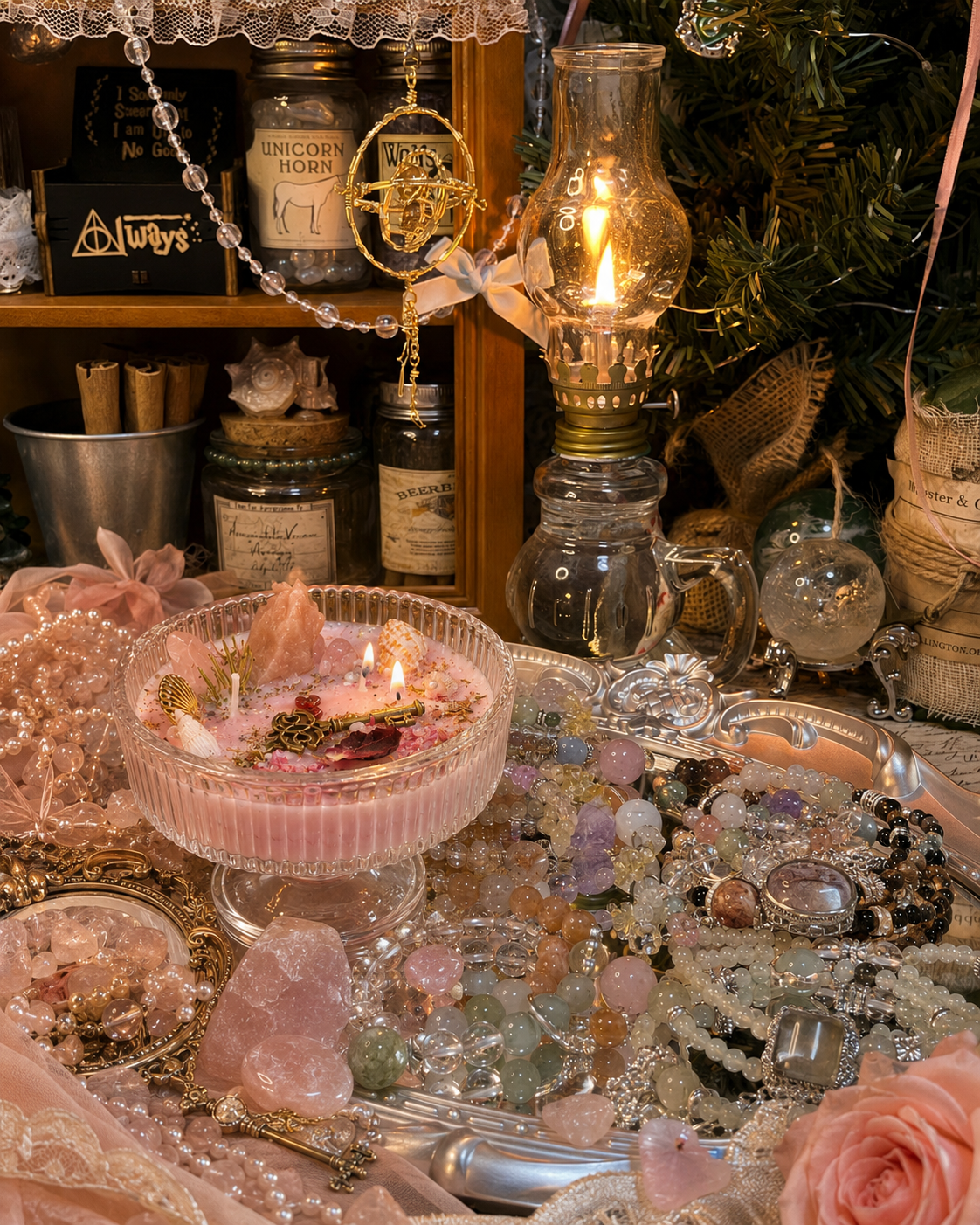 HEART OF APHRODITE-ENCHANTED HANDCRAFT SCENTED CANDLE