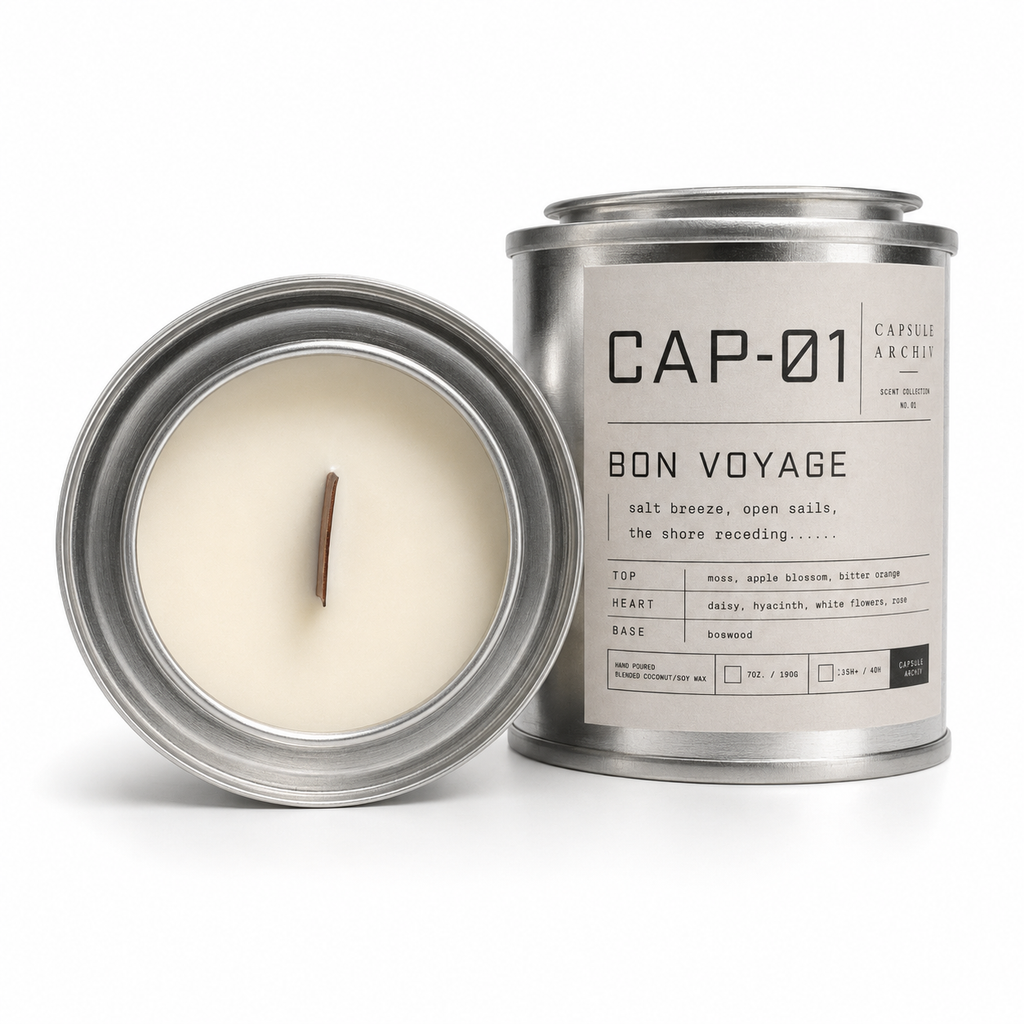 BON VOYAGE-SCENTED CANDLE-CAPSULE ARCHIV-CAP-01