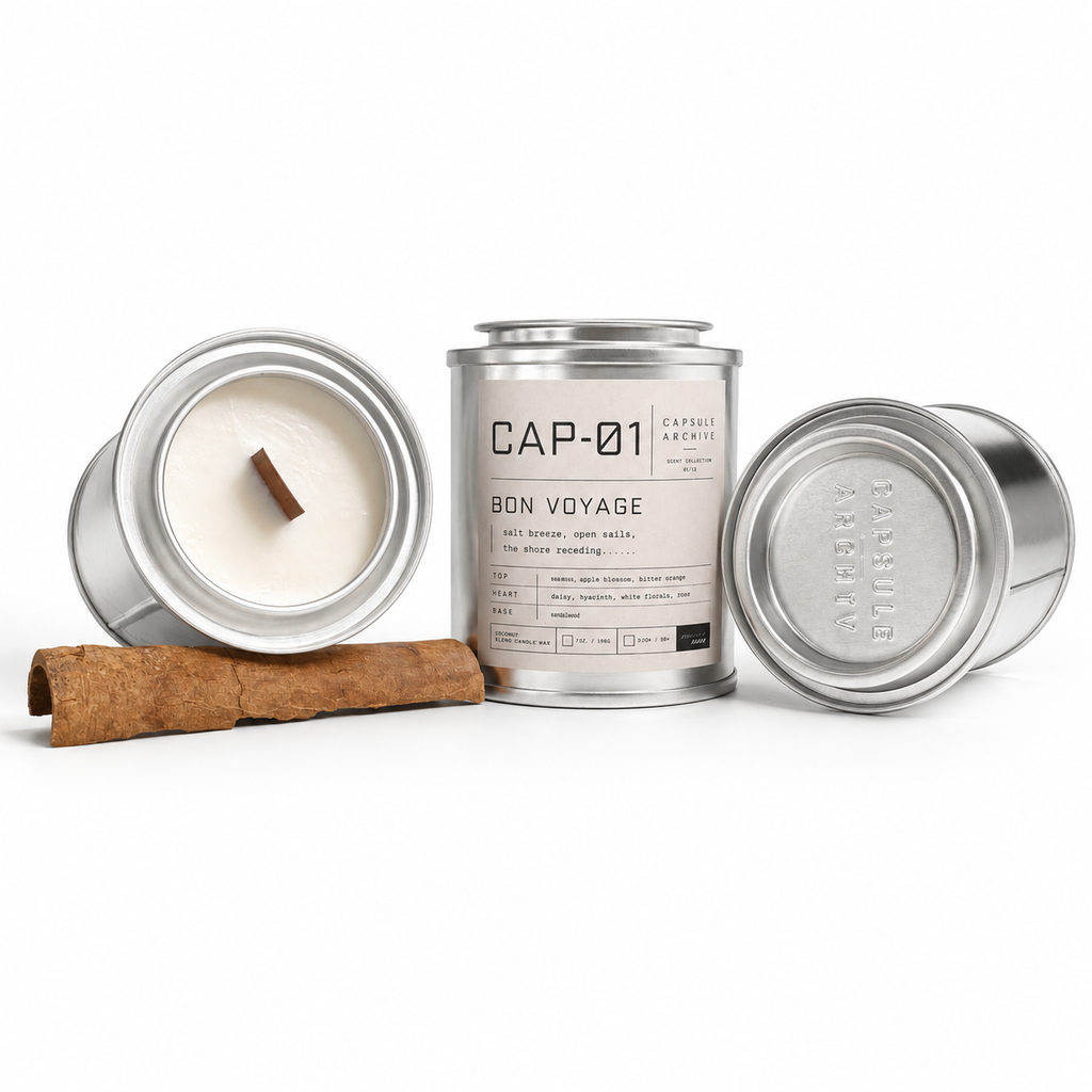 BON VOYAGE-SCENTED CANDLE-CAPSULE ARCHIV-CAP-01