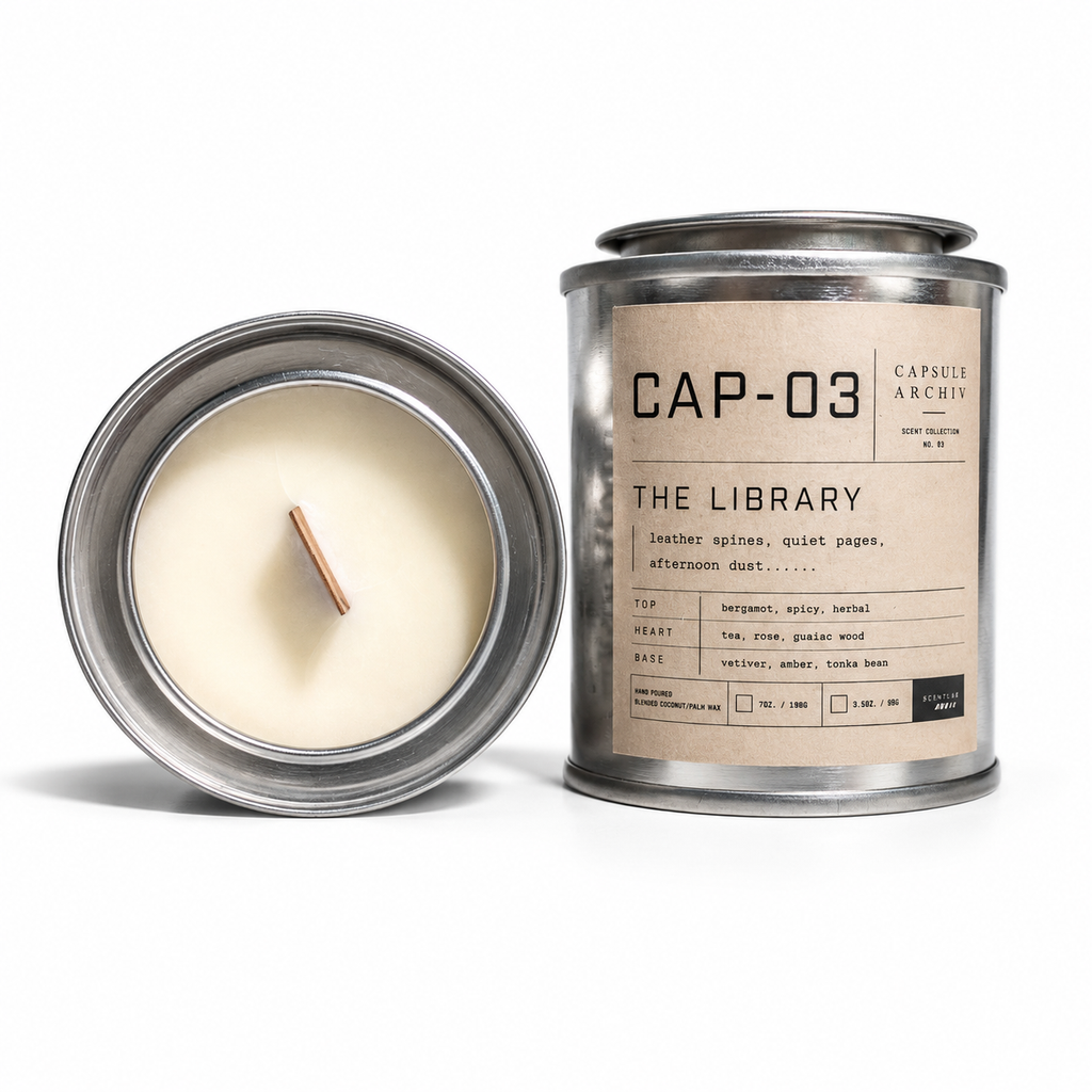 THE LIBRARY-SCENTED CANDLE-CAPSULE ARCHIV-CAP-03