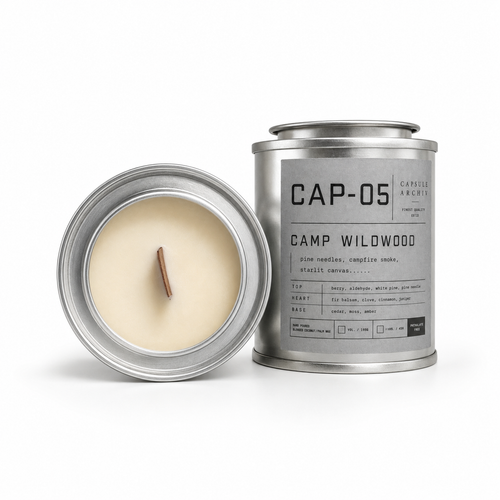 CAMP WILDWOOD-SCENTED CANDLE-CAPSULE ARCHIV-CAP-05