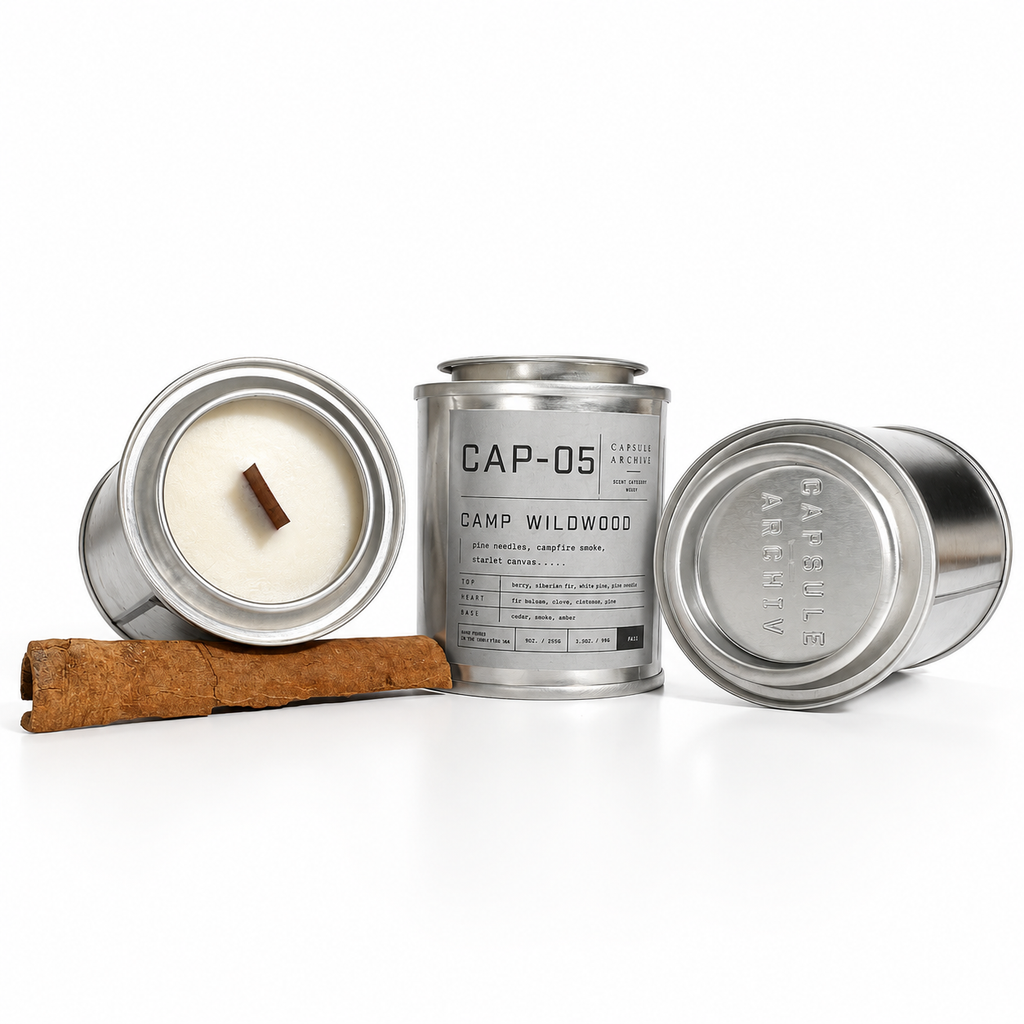 CAMP WILDWOOD-SCENTED CANDLE-CAPSULE ARCHIV-CAP-05