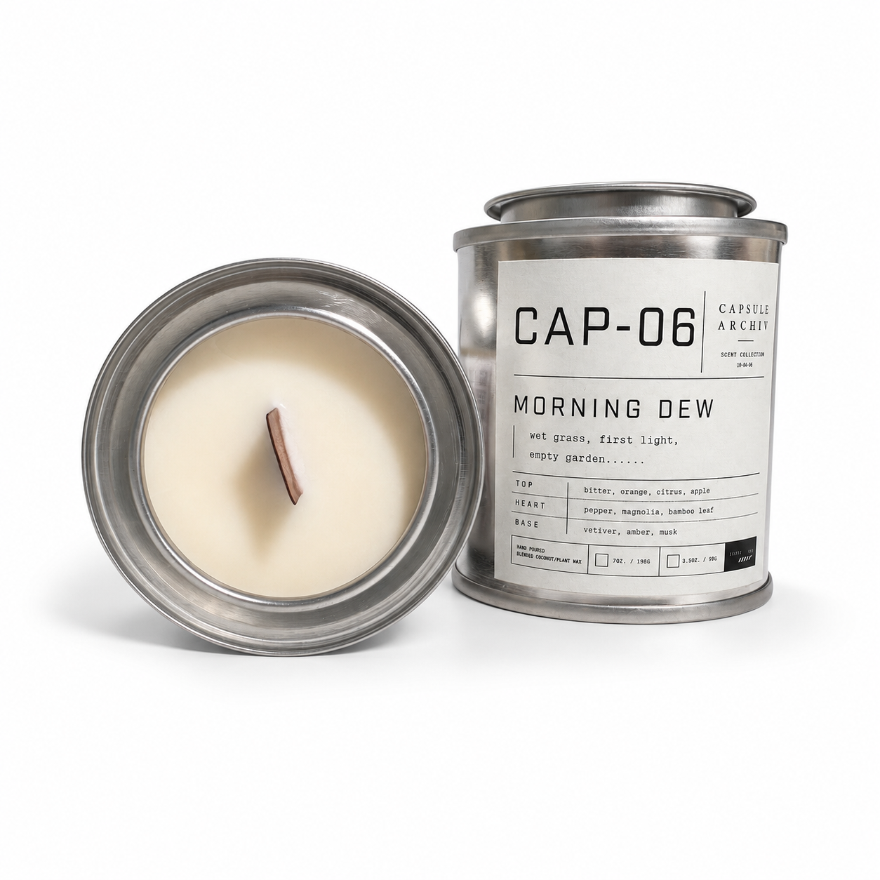MORNING DEW-SCENTED CANDLE-CAPSULE ARCHIV-CAP-06