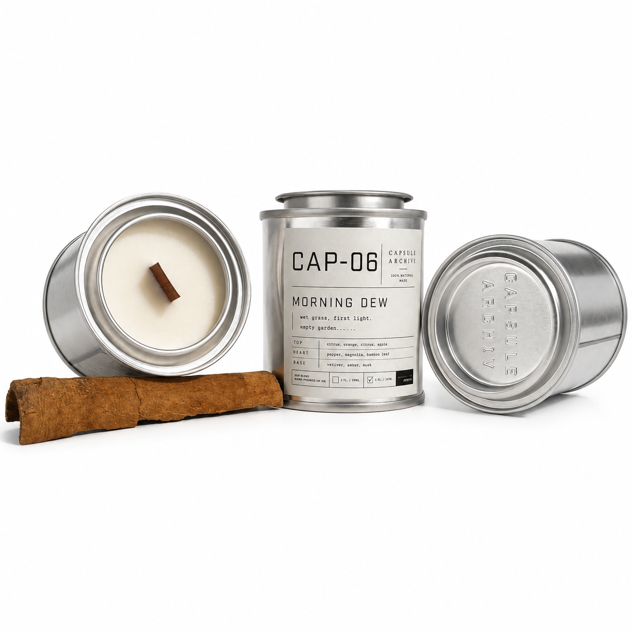 MORNING DEW-SCENTED CANDLE-CAPSULE ARCHIV-CAP-06