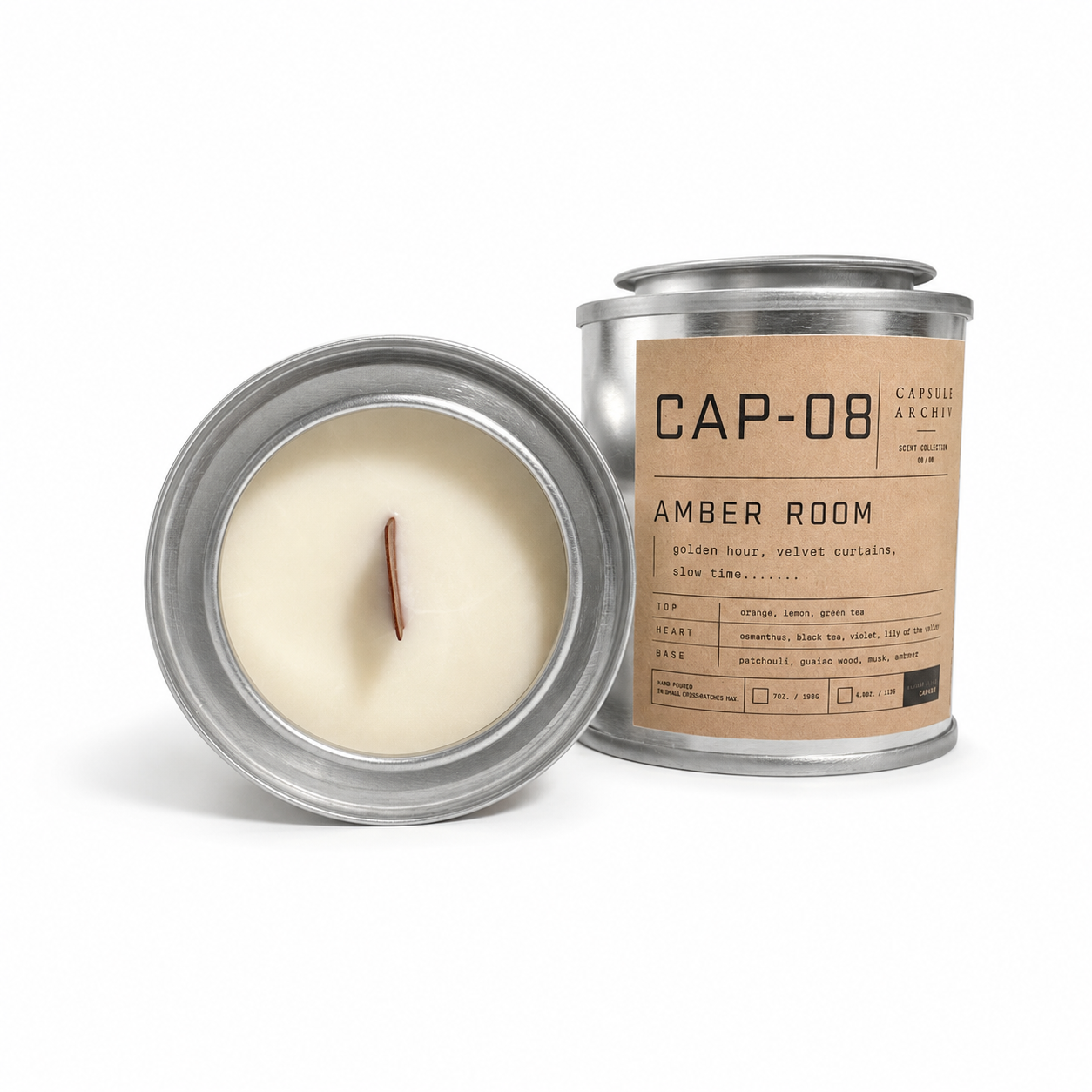 AMBER ROOM-SCENTED CANDLE-CAPSULE ARCHIV-CAP-08