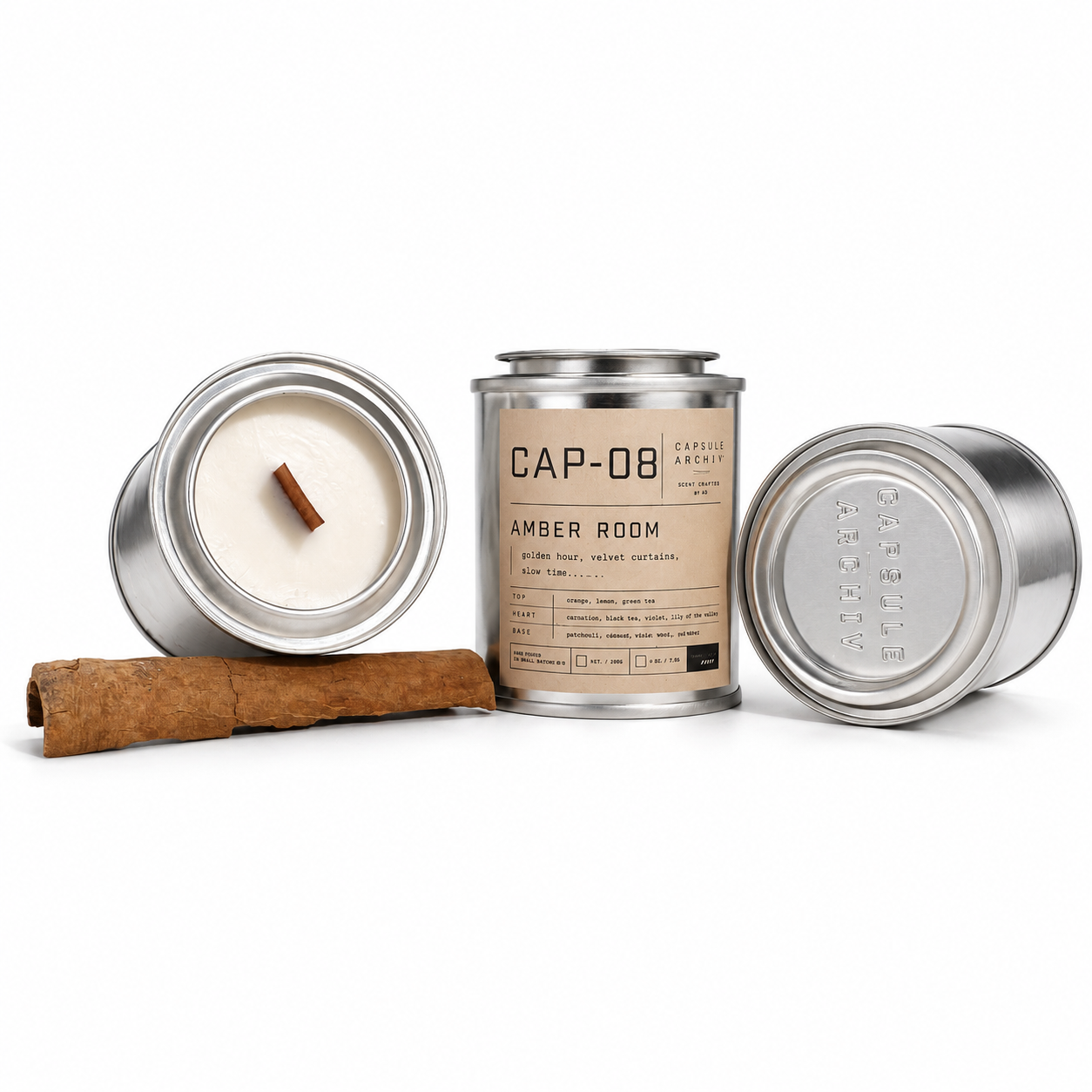 AMBER ROOM-SCENTED CANDLE-CAPSULE ARCHIV-CAP-08