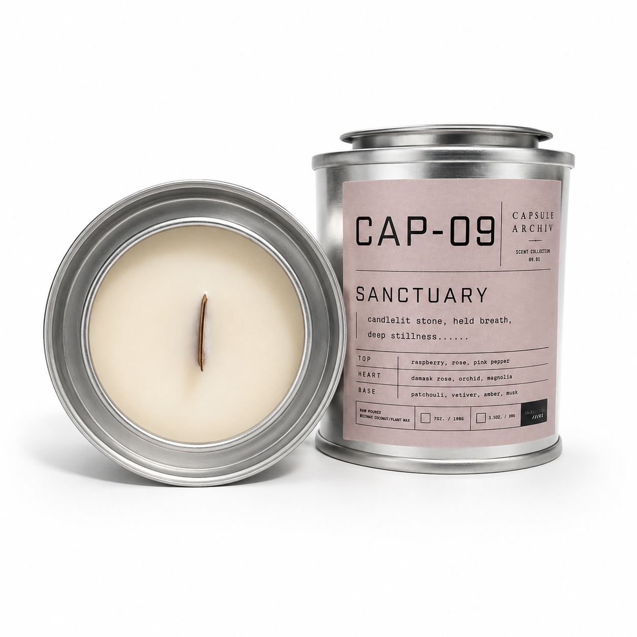 SANCTUARY-SCENTED CANDLE-CAPSULE ARCHIV-CAP-09