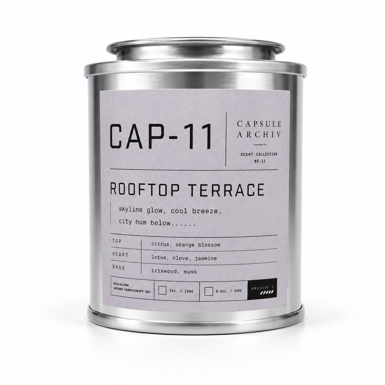ROOFTOP TERRACE-SCENTED CANDLE-CAPSULE ARCHIV-CAP-11