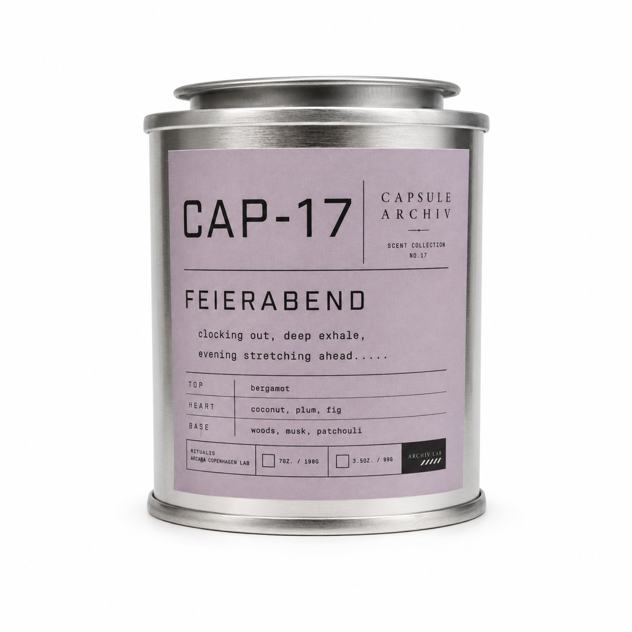 FEIERABEND-SCENTED CANDLE-CAPSULE ARCHIV-CAP-17