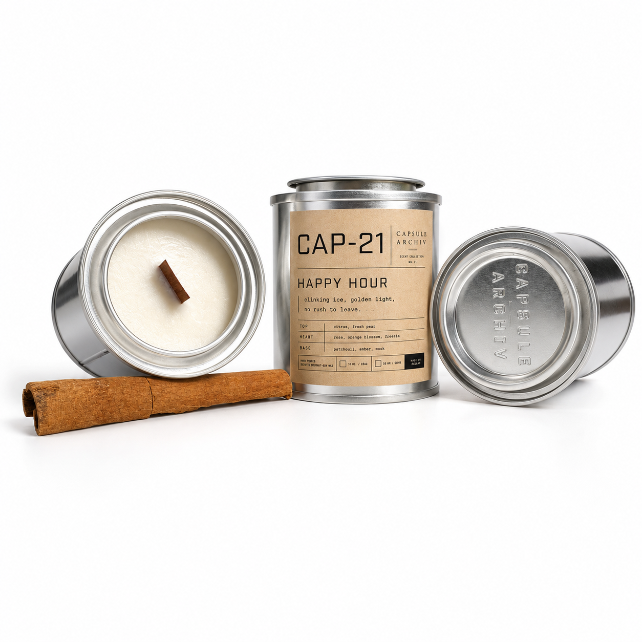 HAPPY HOUR-SCENTED CANDLE-CAPSULE ARCHIV-CAP-21