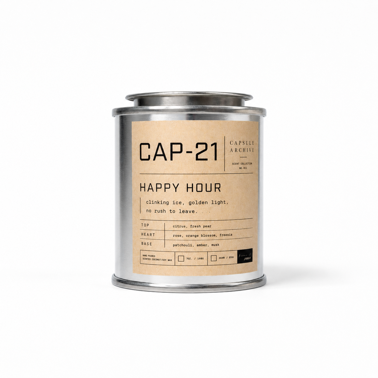HAPPY HOUR-SCENTED CANDLE-CAPSULE ARCHIV-CAP-21